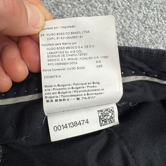 Hugo Boss The James Sharp 5 Wool Blend Dress Pants Mens 48R Dark Gray Straight - Picture 5 of 14